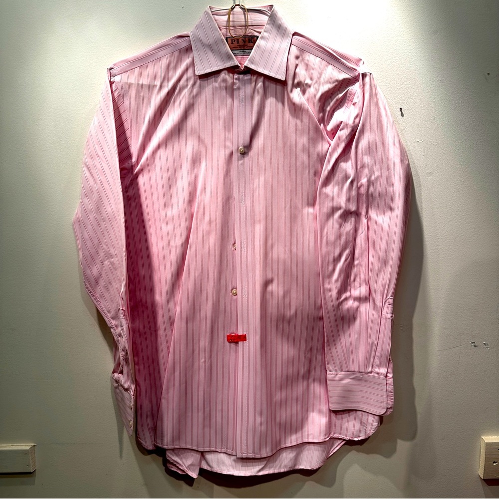 Thomas PINK Striped Dress Shirt